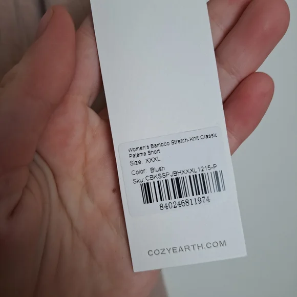 NEW Cozy Earth Blush Pink Bamboo Soft Cooling Pajamas *SHORTS ONLY Size 3XL - Picture 4 of 7